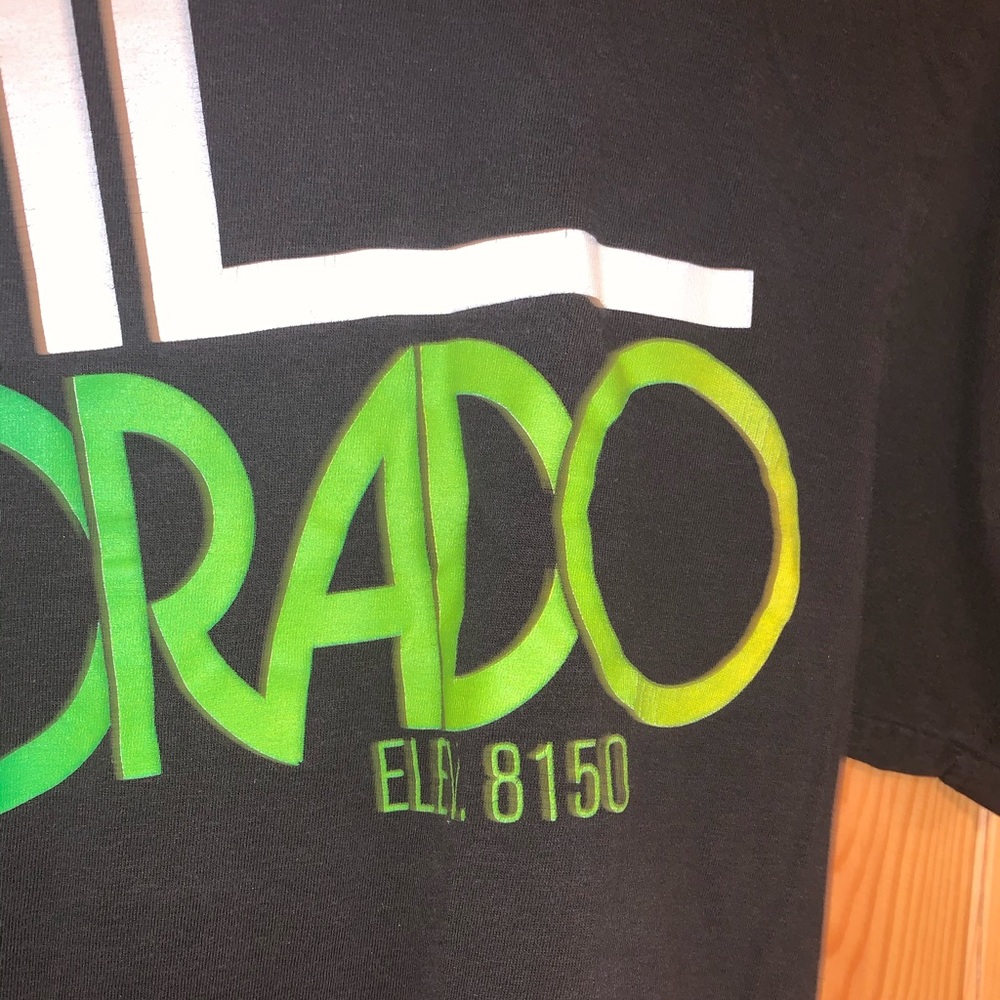 VTG 90s Black Cotton VAIL COLORADO Retro Ski Graphic Tee Shirt Small / Medium - Picture 8 of 8